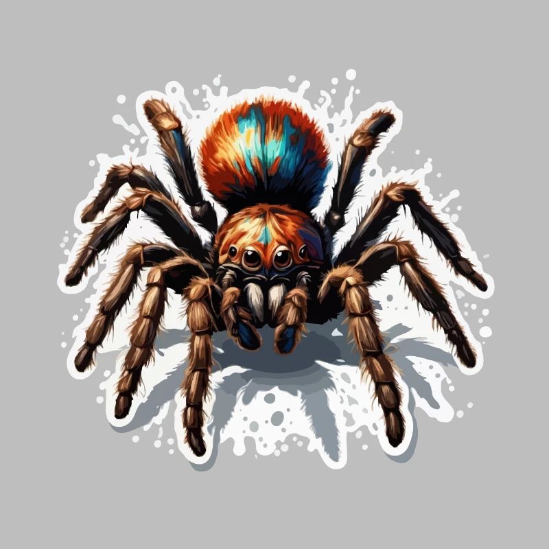 Spinne / Netz / Haustier / Kriechtier / Achtbeiner