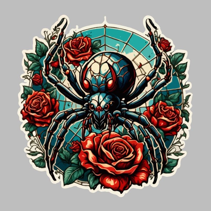 Spinne / Netz / Haustier / Kriechtier / Achtbeiner