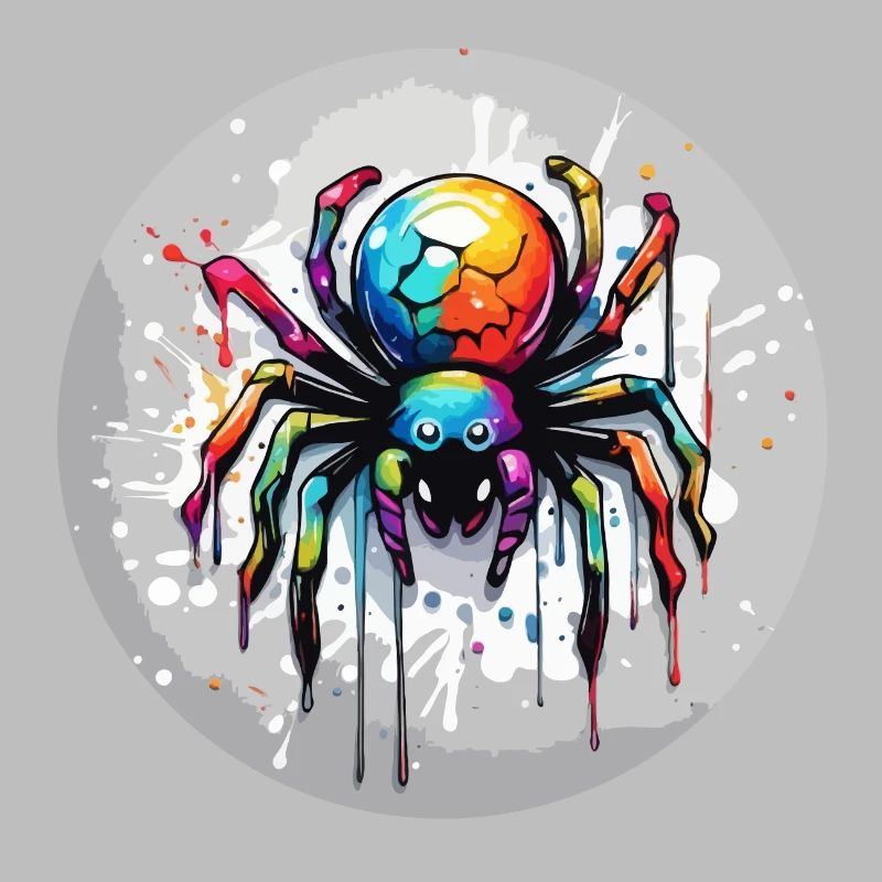 Spinne / Netz / Haustier / Kriechtier / Achtbeiner