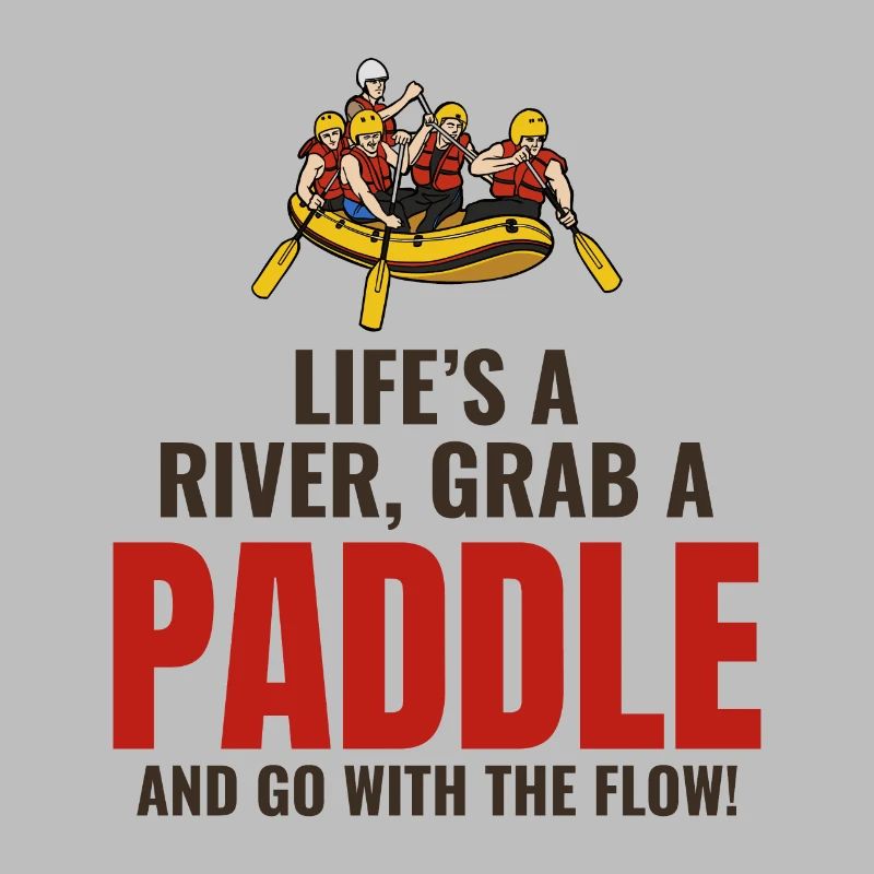 Rafting Team Raft White Water Rafter Paddle Funny
