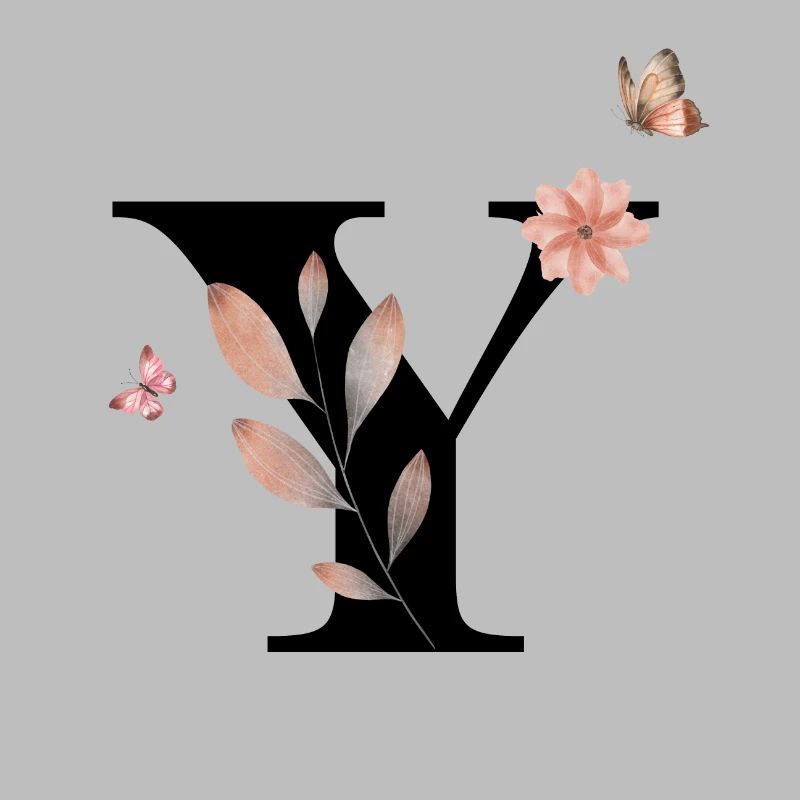 Buchstabe y Wildblumen Aquarelle