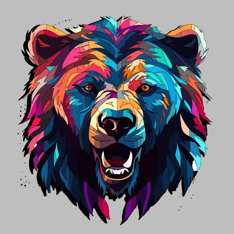 Conception abstraite de l’ours - Impression d’ours