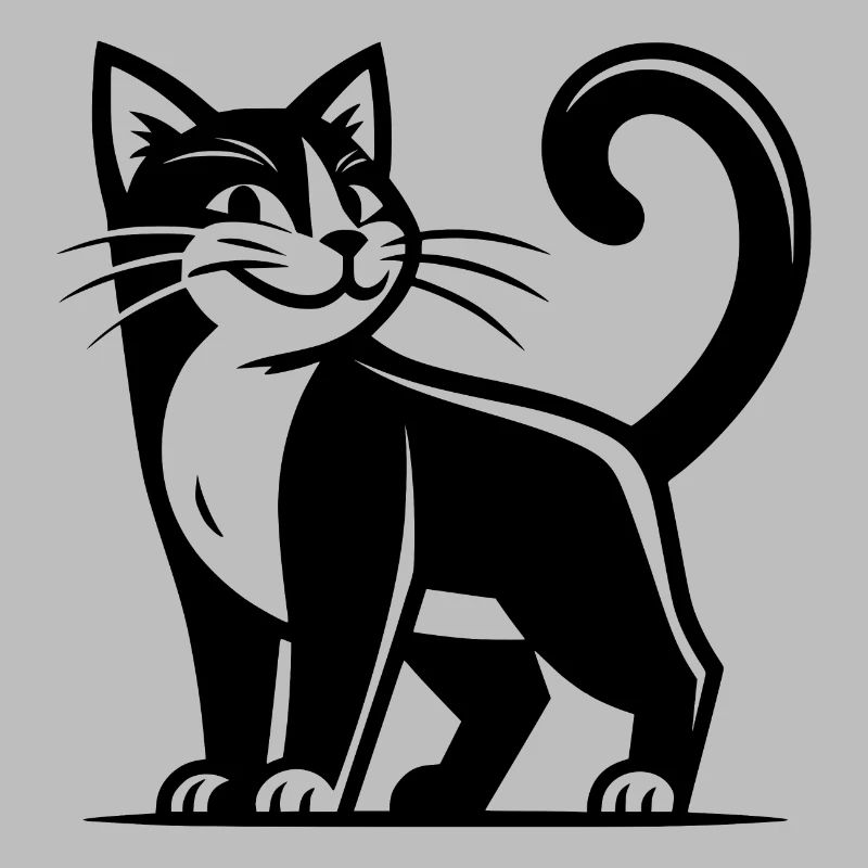 Hauskatze mit lustigem Klugscheißer Blick