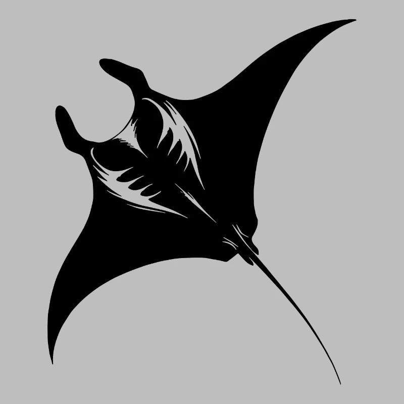 Flying manta ray in underwater flight