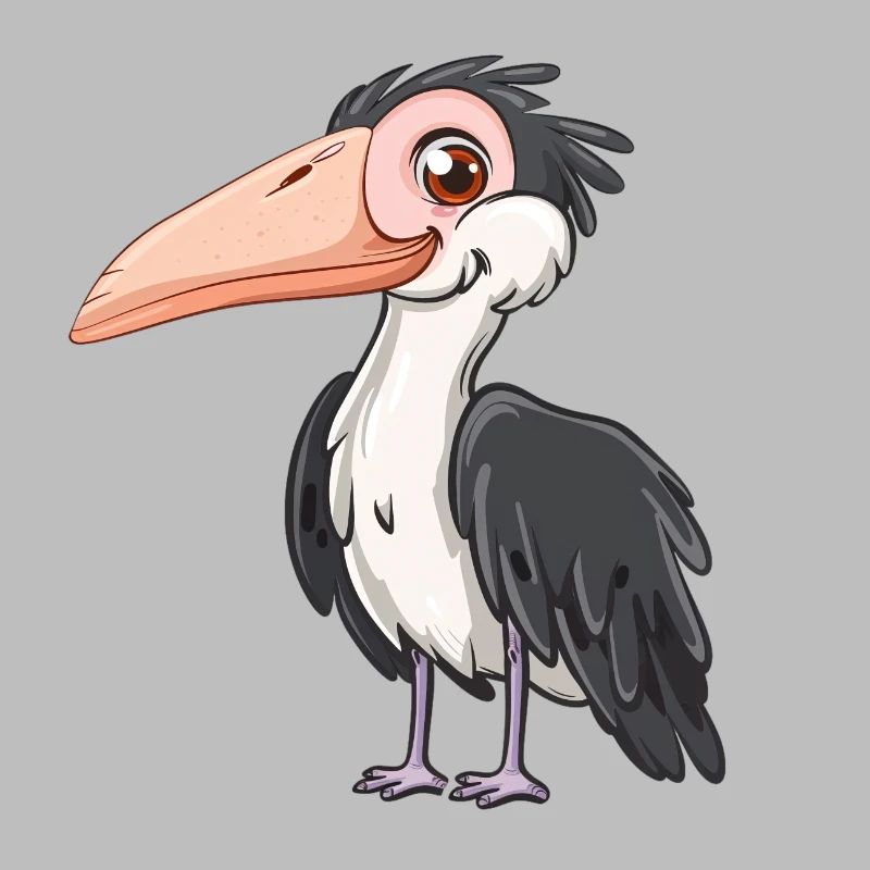 Illustration Eines Lustigen Vogels
