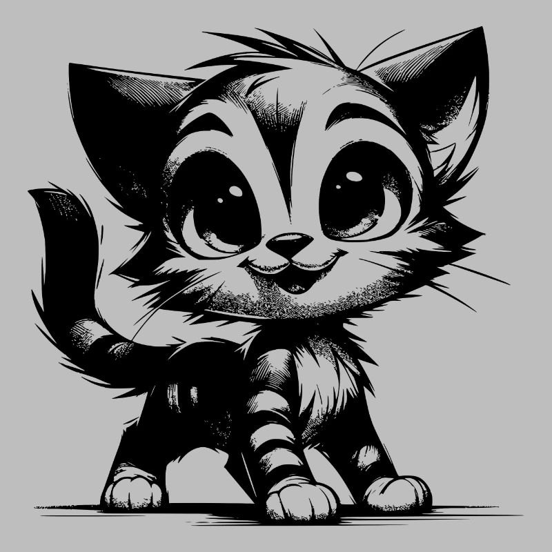 Chat souriant Dessin de bébé