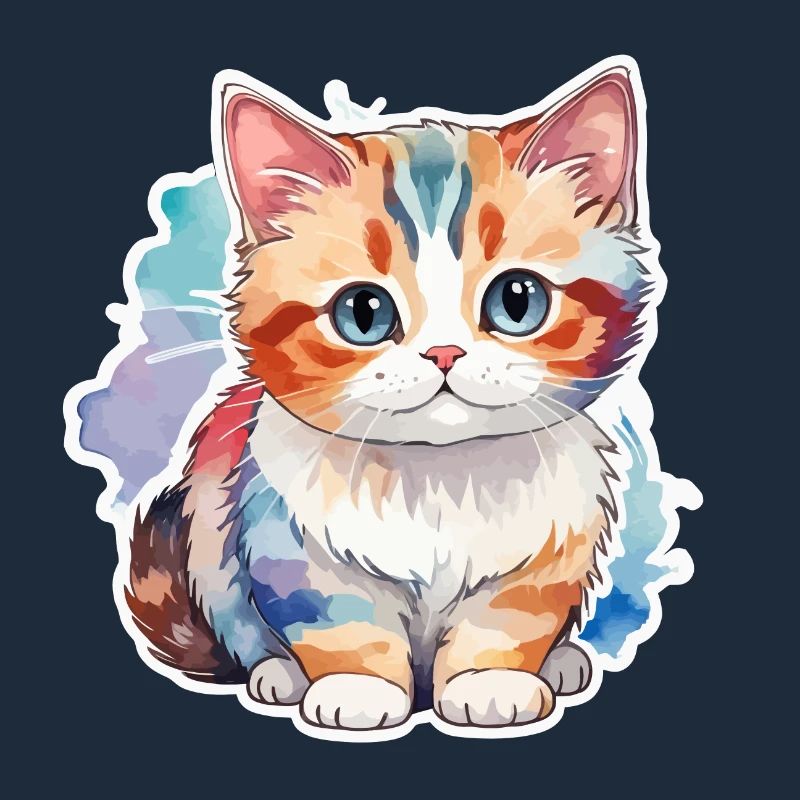 Munchkin Teckel Chat Aquarelle