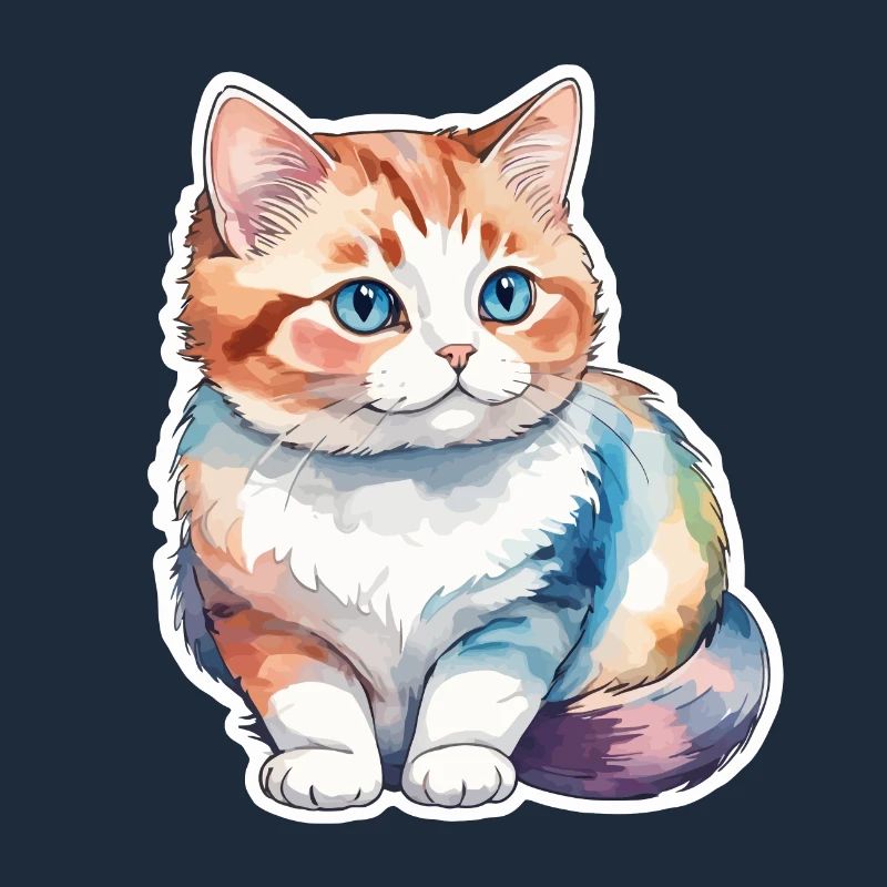 Munchkin Teckel Chat Aquarelle