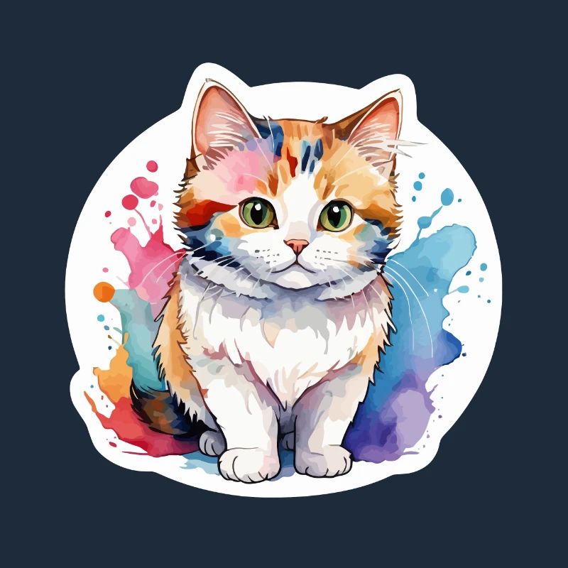 Munchkin Teckel Chat Aquarelle