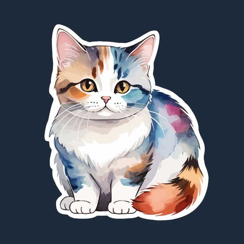 Munchkin Teckel Chat Aquarelle