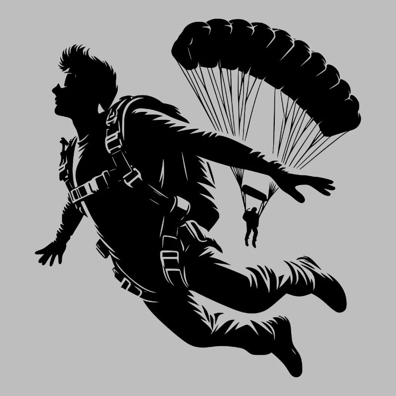 Two skydivers skydiving