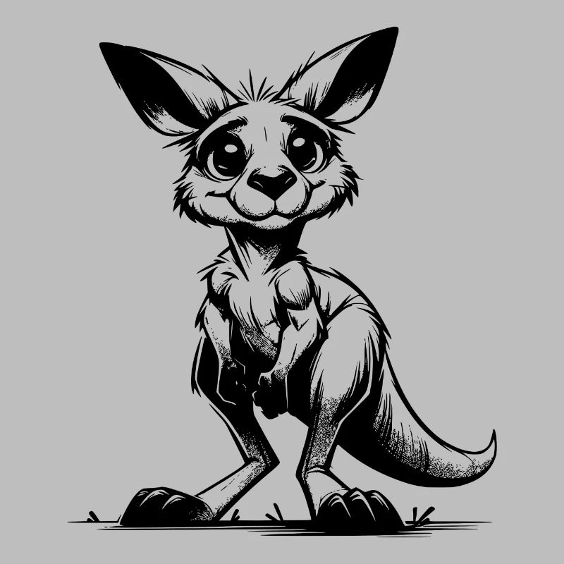 Mignon mignon bébé kangourou australien mignon