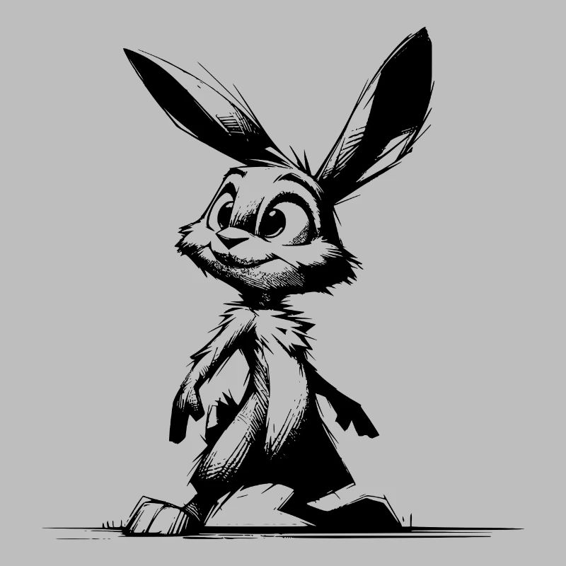 Bunny with big eyes and ears