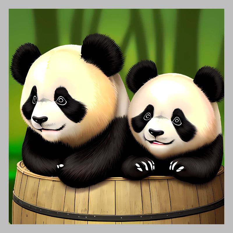 Cute pandas on adventure! 🍃