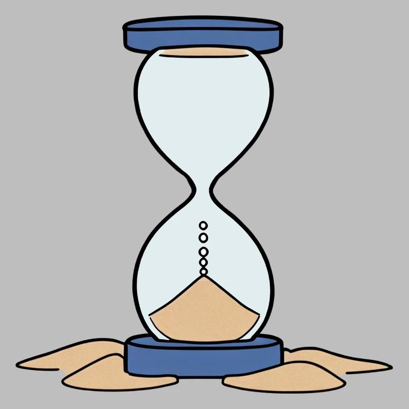 Sablier Temps vide Fin Patience