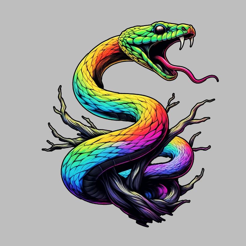 Illustration de serpent coloré