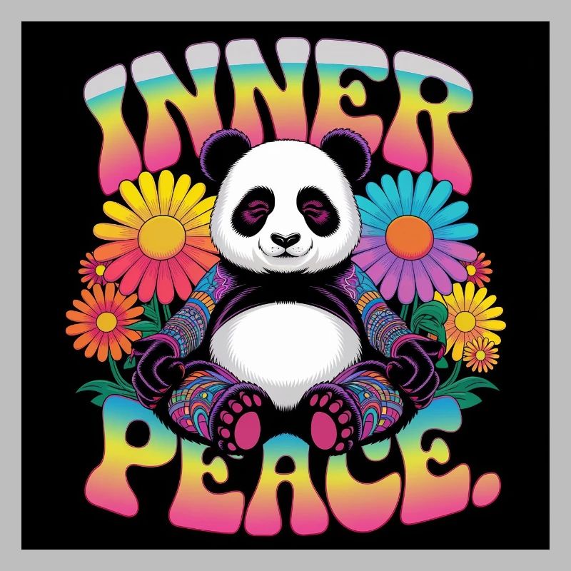 Innerer Frieden, meditierender Panda