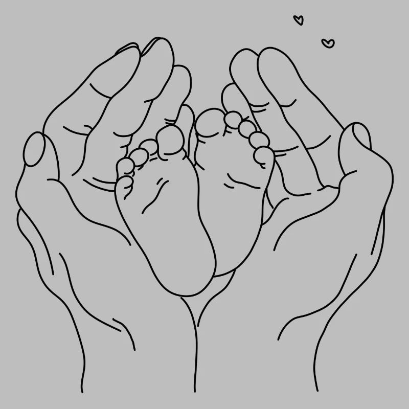 Lineart Pieds de Bébé