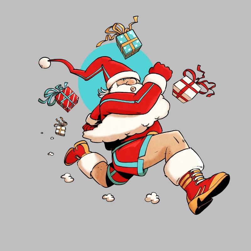 Läufer Weihnachtsmann