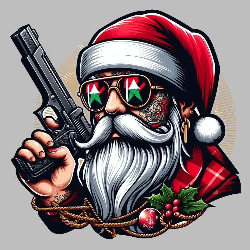 Santa mit Pistole
