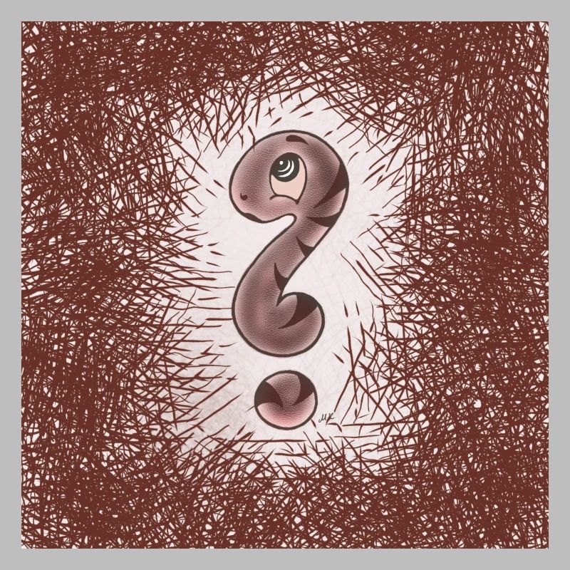 Cute Question Mark Snake Brown