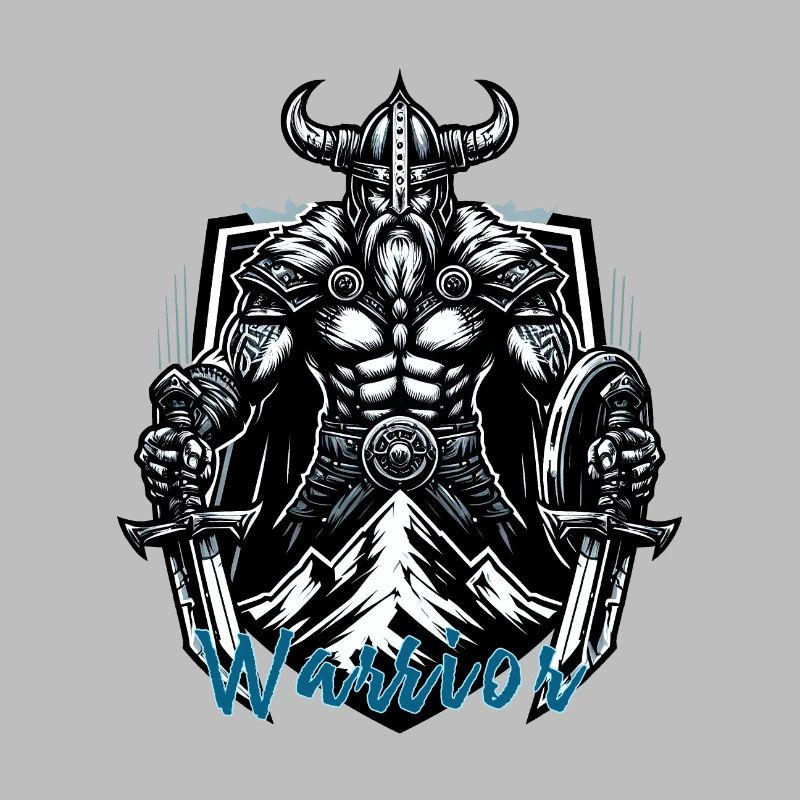 Berserker Wikinger, Warrior Schriftzug V2