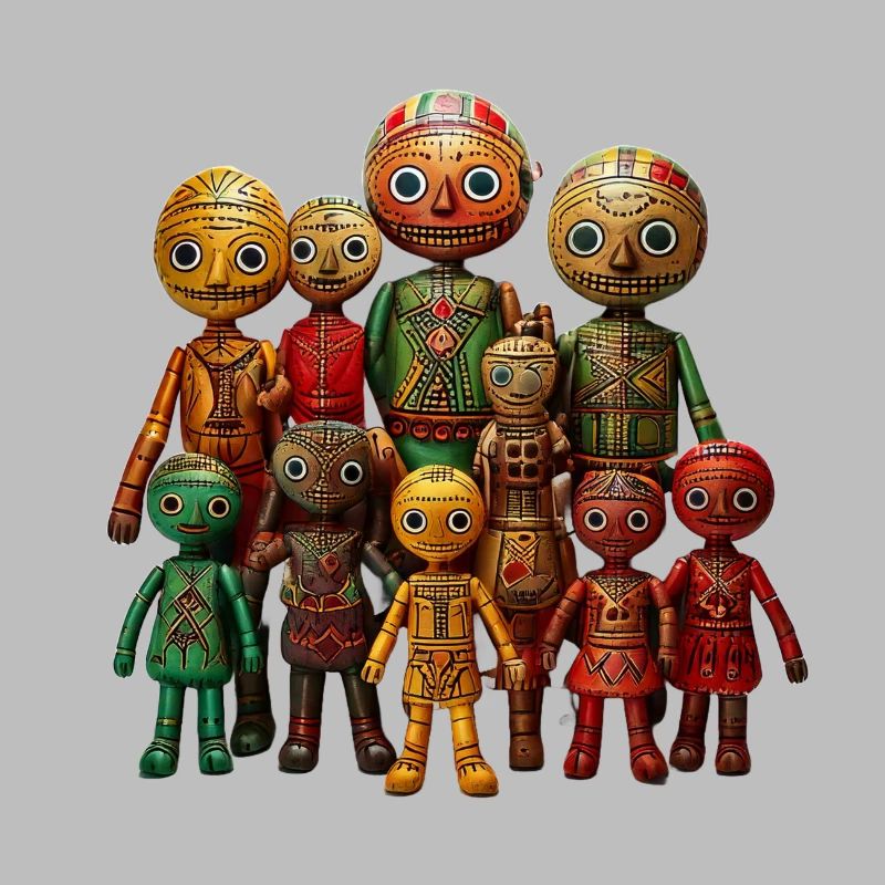 🪆 Poupée Vaudou aux Couleurs de l’Afrique