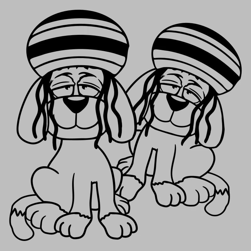 2 Dogs Reggae Dreadlocks Hat Chill Relaxed