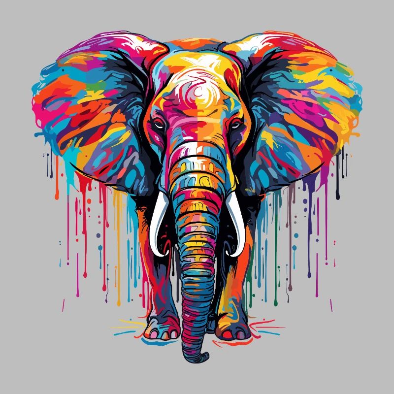 Éléphant coloré