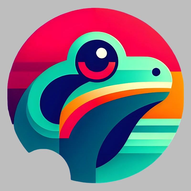 Tree frog illustration abstract