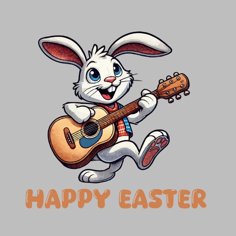 Bunny Guitar Happy Easter