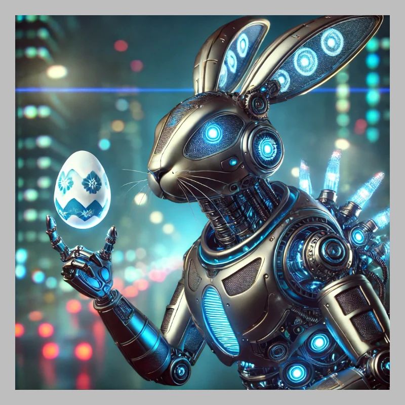 A futuristic Easter bunny