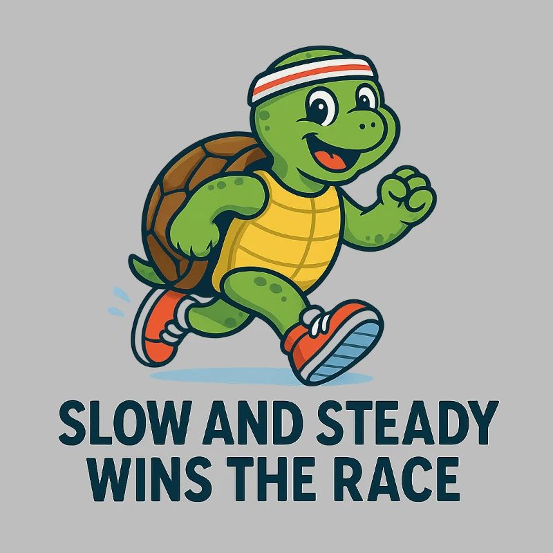 Chemise de course Funny Turtle – Slow & Steady