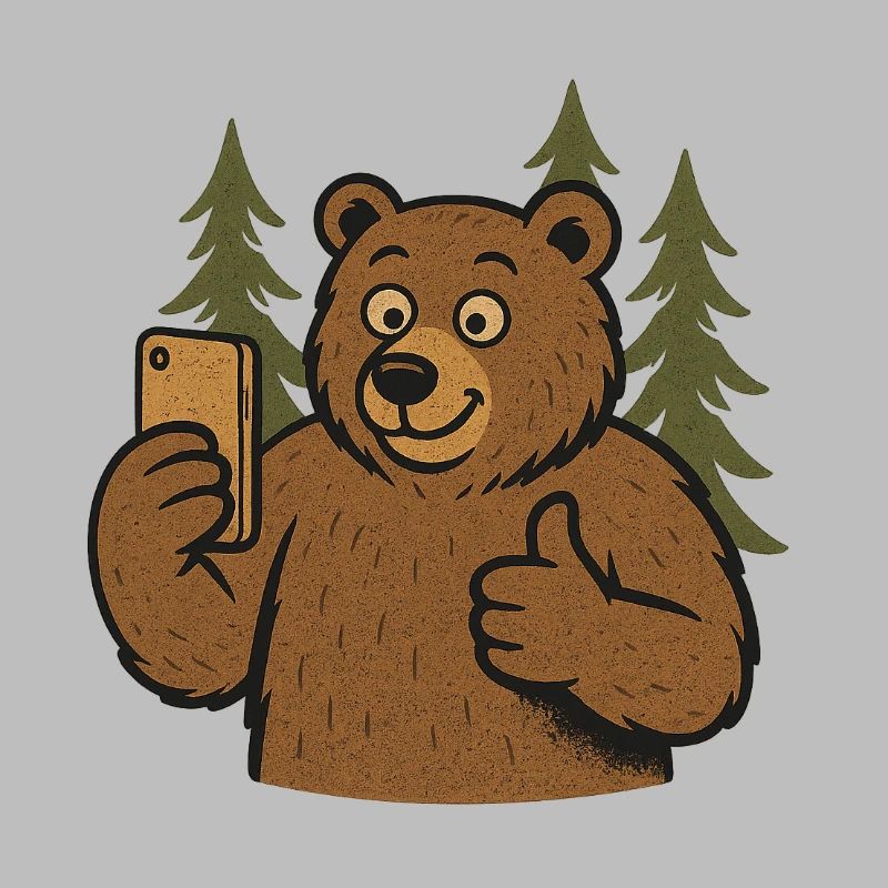 Un orso si fa un selfie