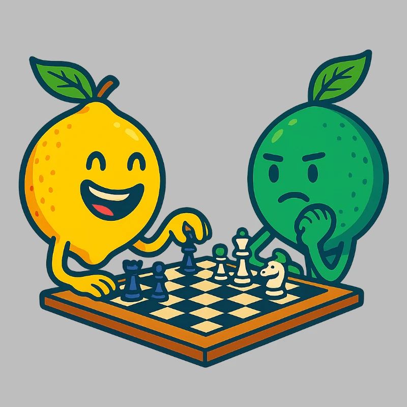Chess duel - lemon against lime