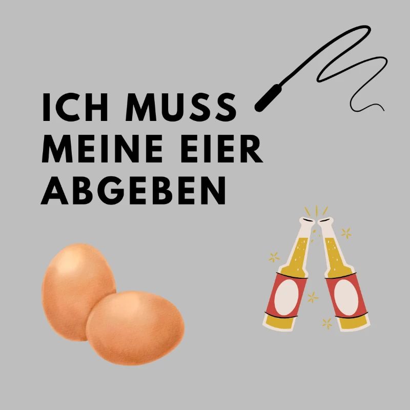 JGA, Eier abgeben, Peitsche, Bier