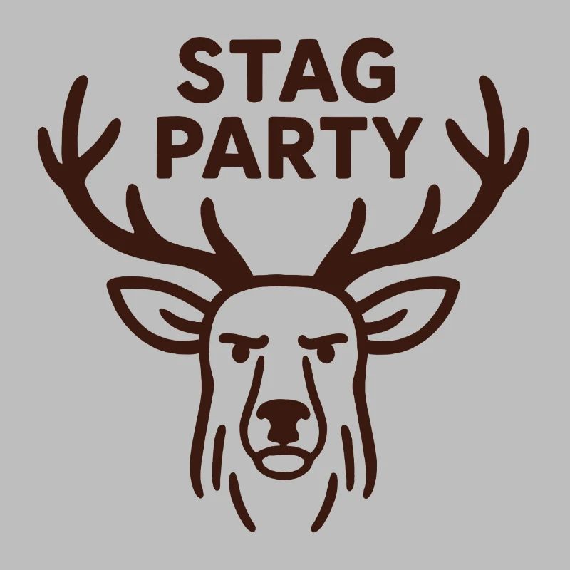 Stag Party – Bold Antlered Stag Graphic