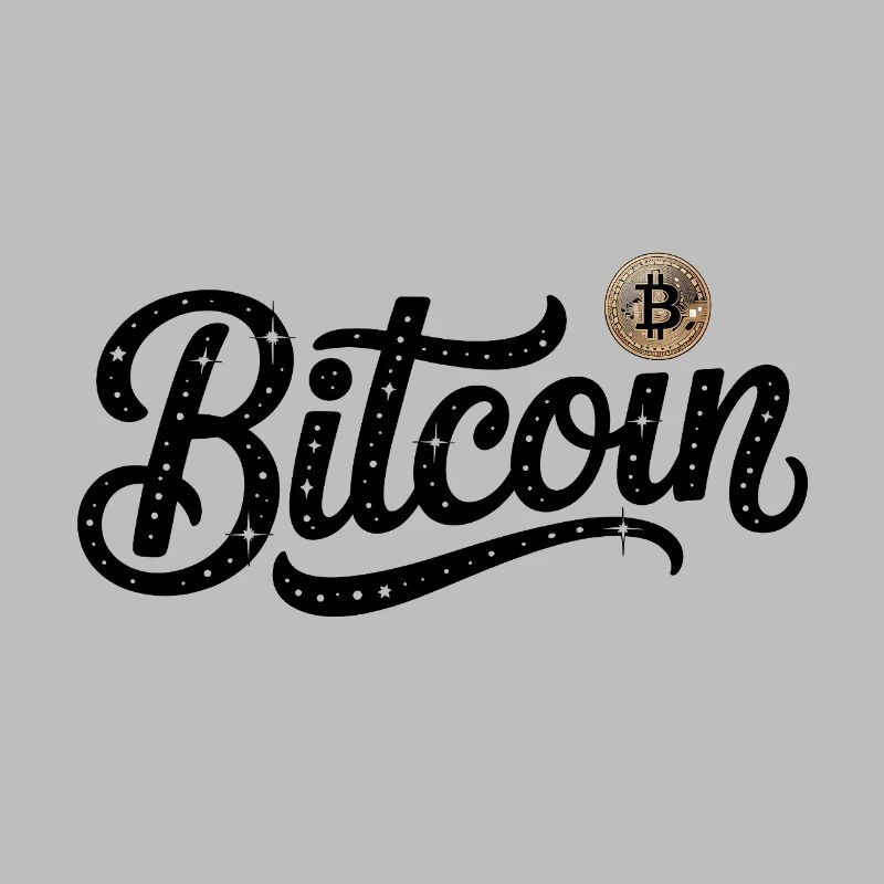 Logo Bitcoin - Autocollant de codage crypto