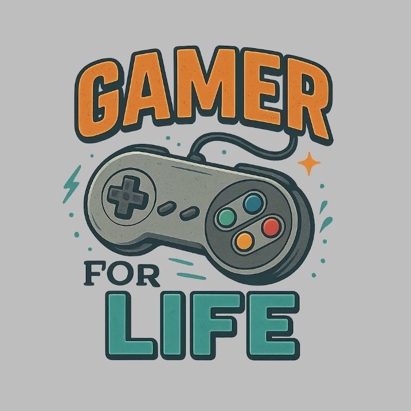Gamer fürs Leben – Controller im Retro-Stil