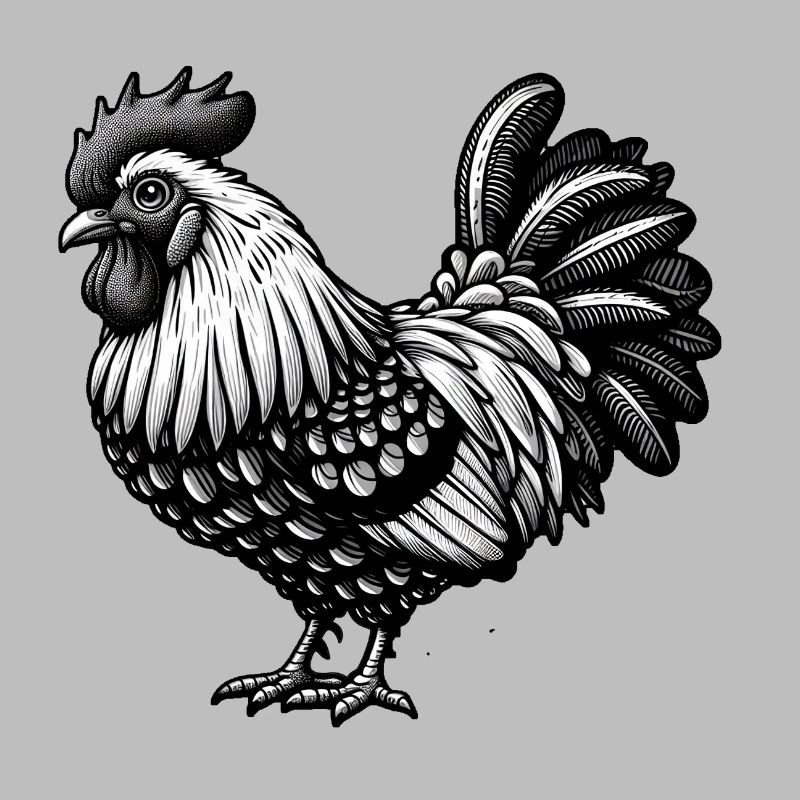 Illustration de coq complexe
