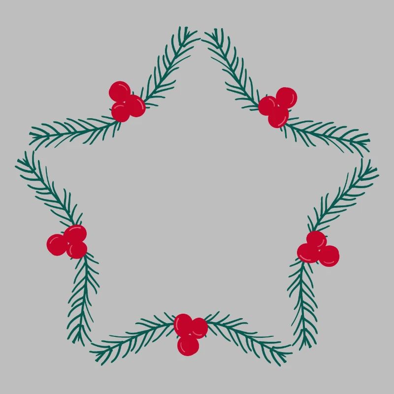 Weihnachtskranz in Sternform