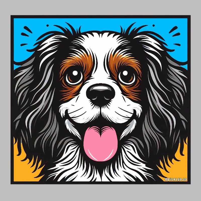 King Charles Cavalier Pop art