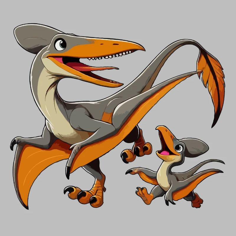 Ptéranodon mère et enfant