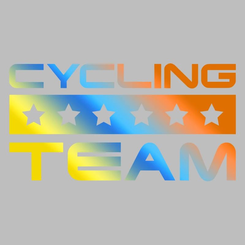 Équipe de cyclisme coloré