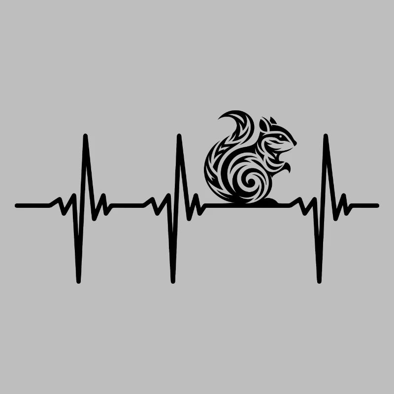 Heartbeat for small tattoo squirrel