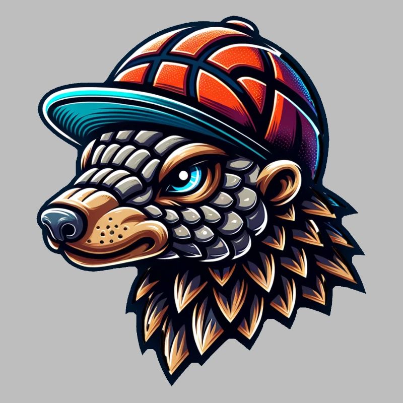 Cooles Pangolin mit Basecap