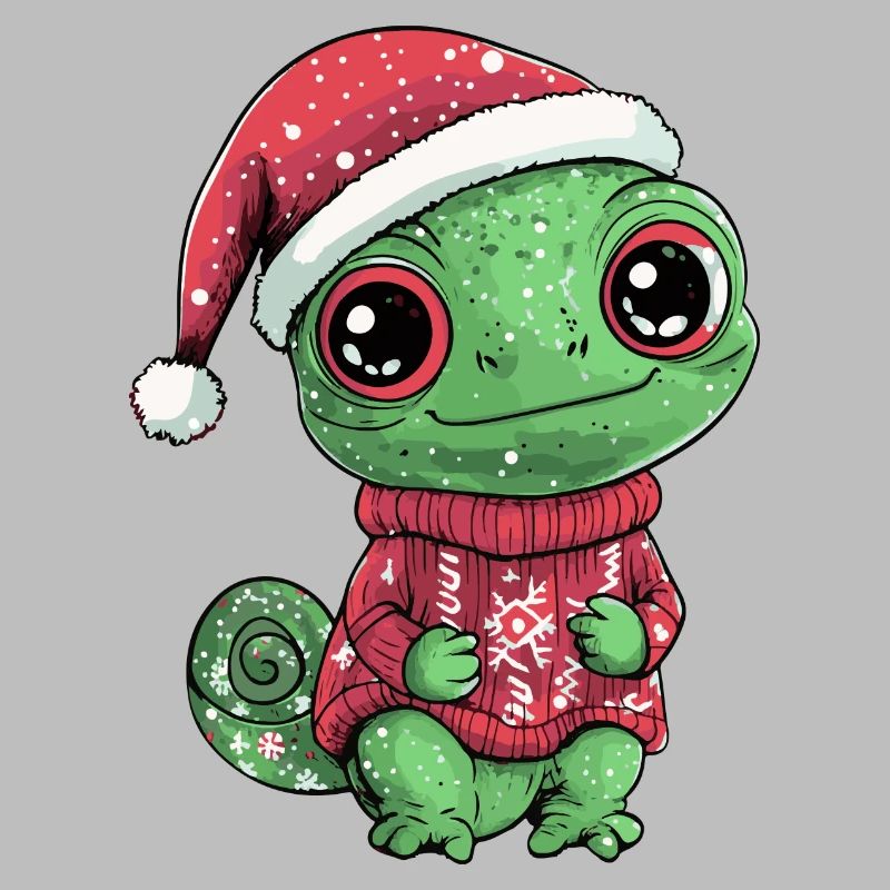 Bande dessinée de Noël caméléon