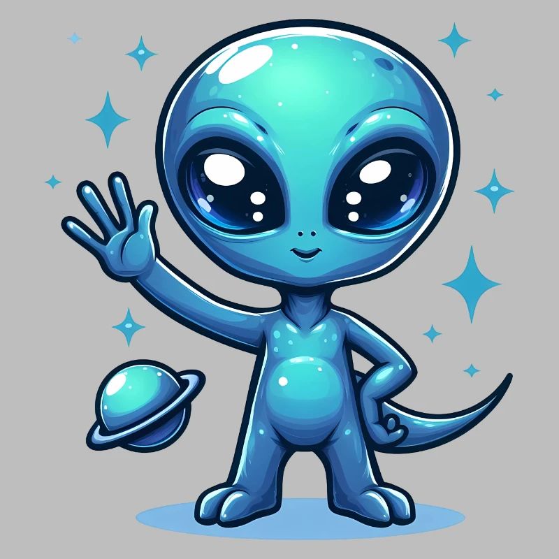 Extraterrestre avec signe de paix