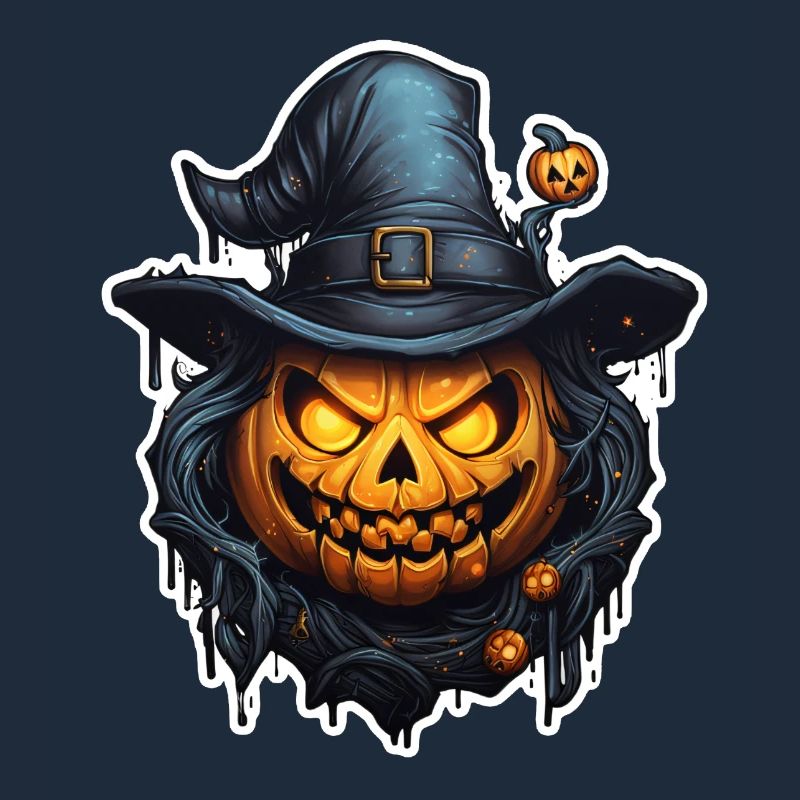 Halloween Evil Pumpkin with Hat