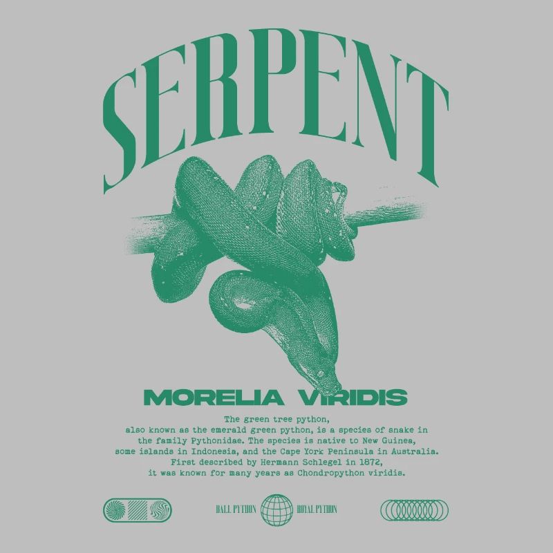 Green Tree Python Modern Reptile Keeper Streetwear